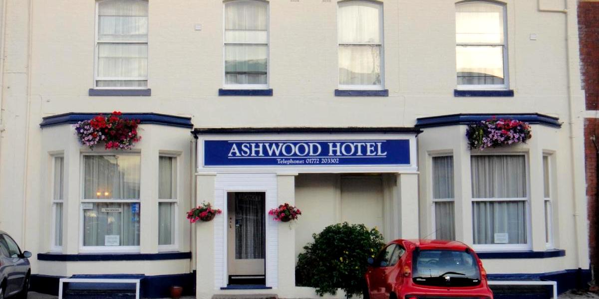 Outside front entrance to Ashwood Hotel from Fishergate Hill.