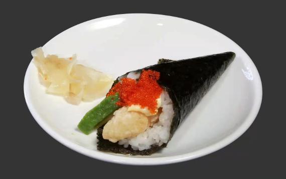 A lovingly hand crafted Temaki Roll from Meiz Restaurant