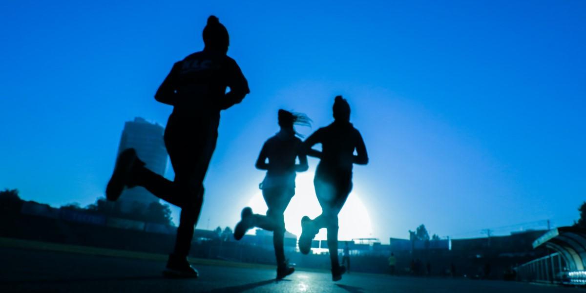 Women running