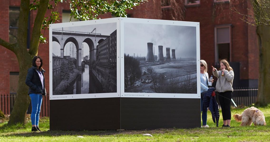 Photography installation on Winckley Square Photography installation on Winckley Square