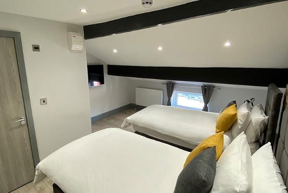 Two single beds room