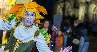 Performer in Torchlight Procession