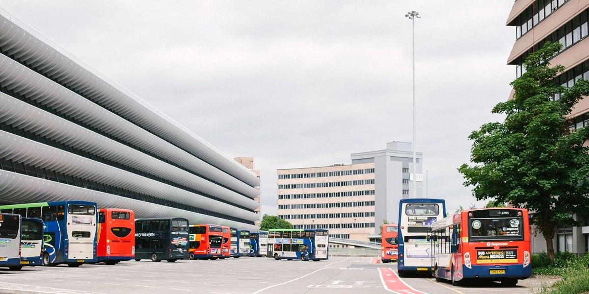 Buses at Preston Bus Station Buses at Preston Bus Station