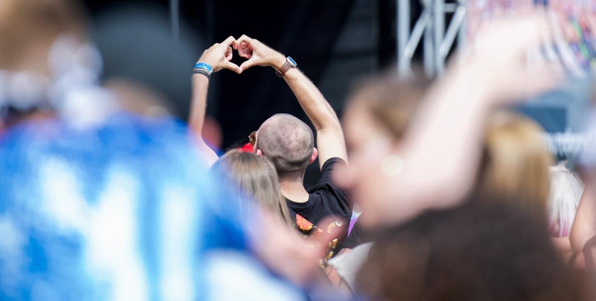 Close up of crowd at RockPrest