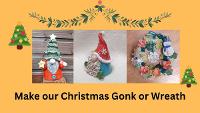 Fired 4 U - Christmas Clay Gonk or Christmas Wreath Workshop