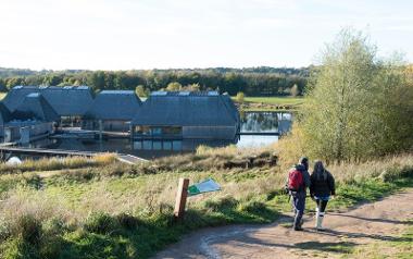 People walking at Brockholes