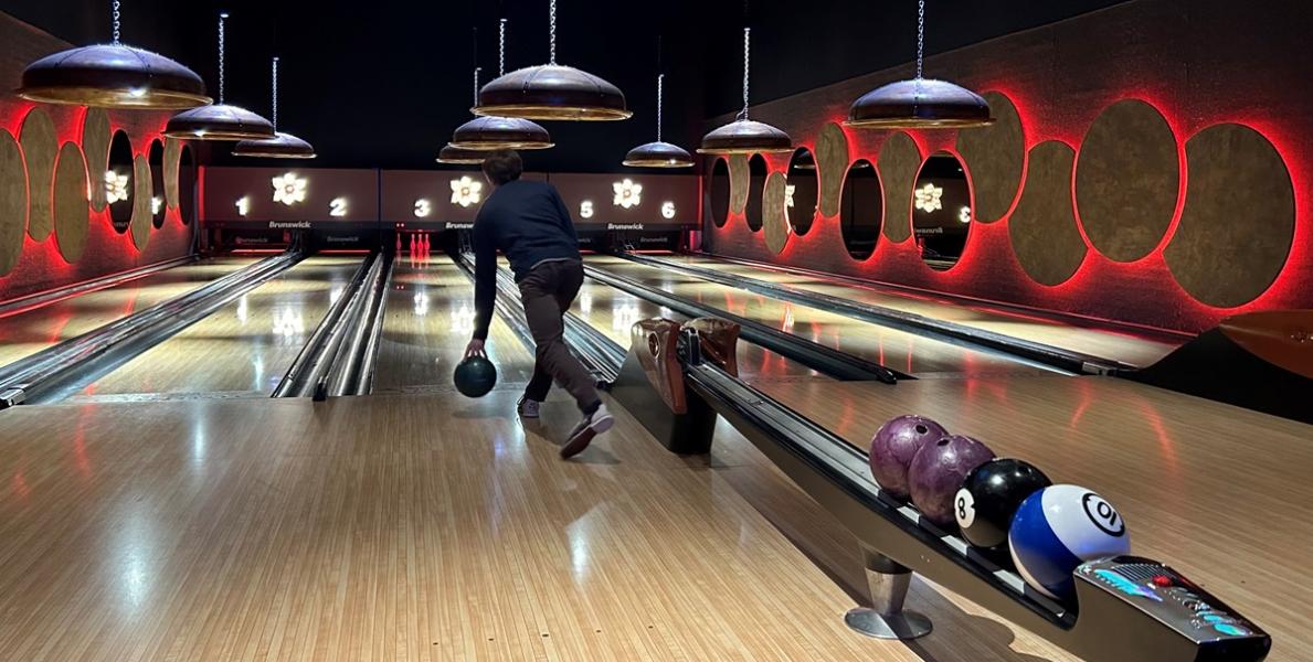 Man bowling at Copper Bowl