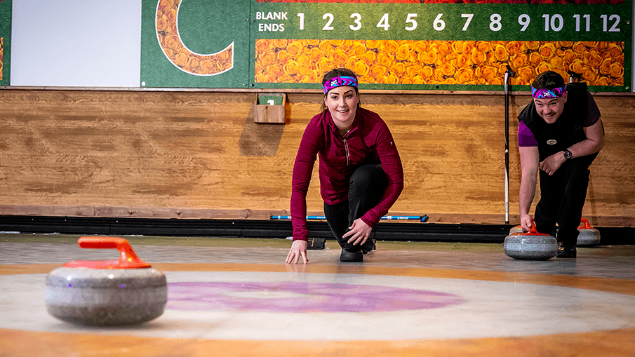 Girl curling