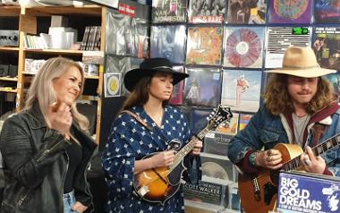 Band playing at Action Records