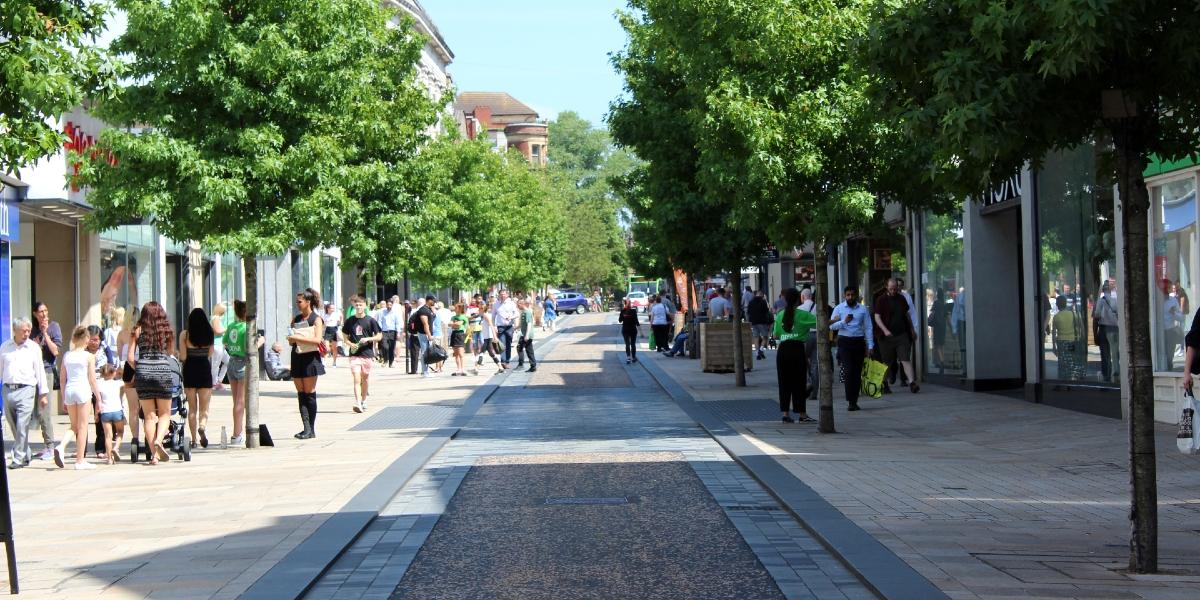 Main image: Shoppers along Fishergate high street. Shoppers along Fishergate high street.
