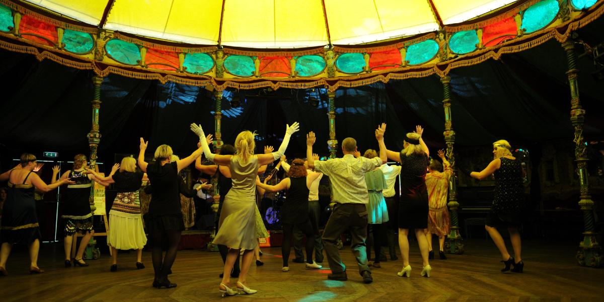 People dancing in 1920's costume during the Preston Guild 2012.