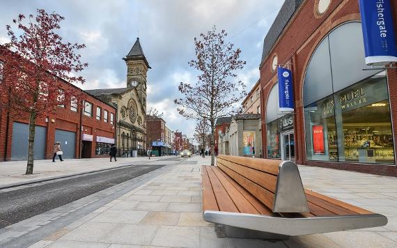 View down Fishergate high street.