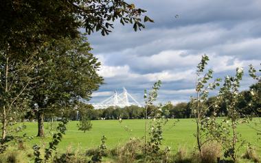 Moor Park with Deepdale Stadium in the background.