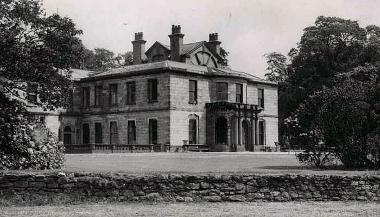 Black and white photo of Ashton Lodge in 1938.