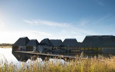 Brockholes Nature Reserve floating visitor centre.