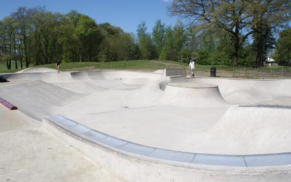 View of Moor Park Skatepark.