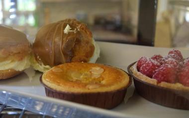 Cakes on sale in Rosemary on the Park Cafe