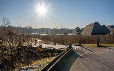 Brockholes pathway on frosty winter's day.