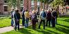 Group tour taking place in Winckley Square gardens.